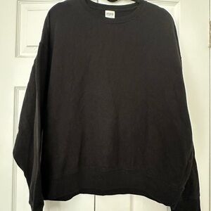 PINK Victoria's Secret Black Crewneck Sweater